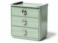 Two-drawer storage organizer in elegant cream color measuring 20 x 10 x 8cm