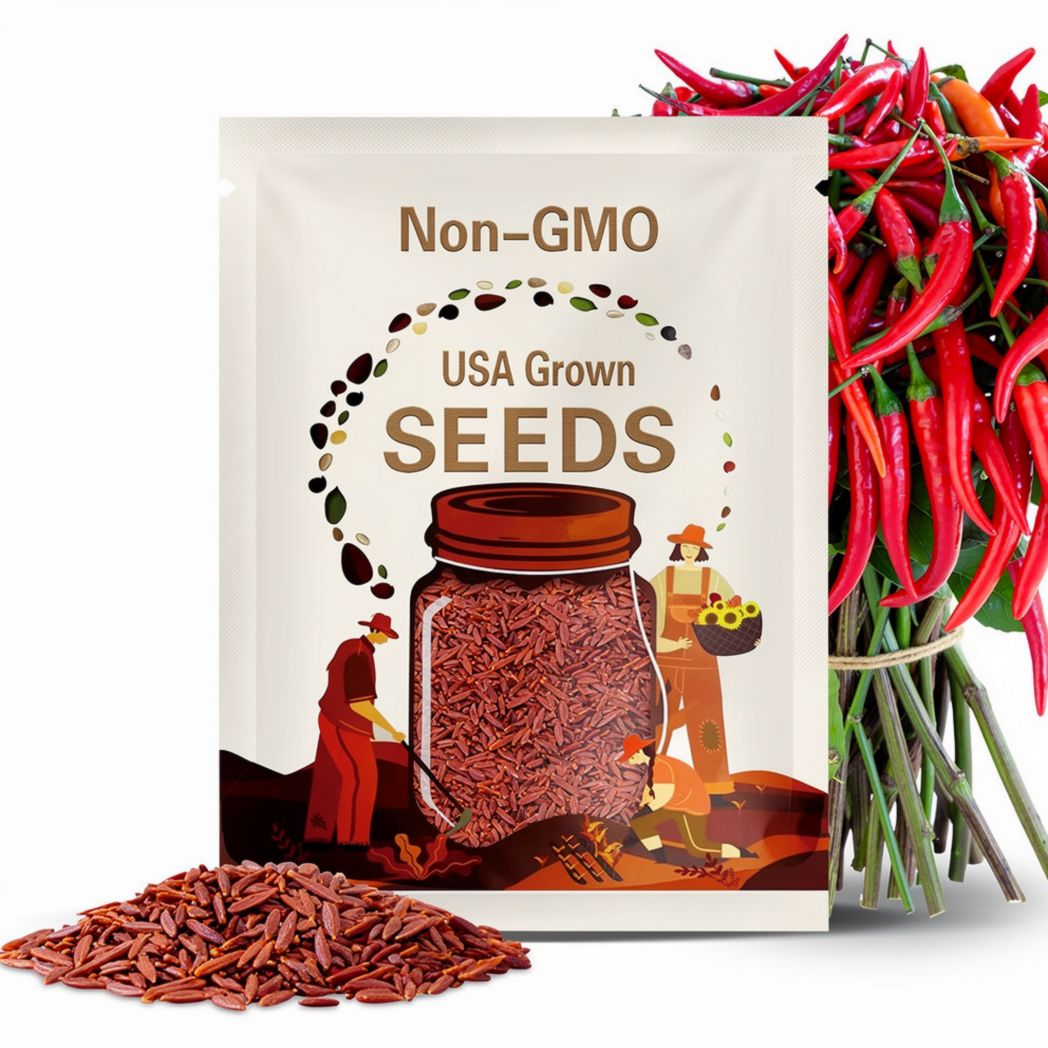 300 LONG Red CAYENNE PEPPER Capsicum Annuum Vegetable Seeds