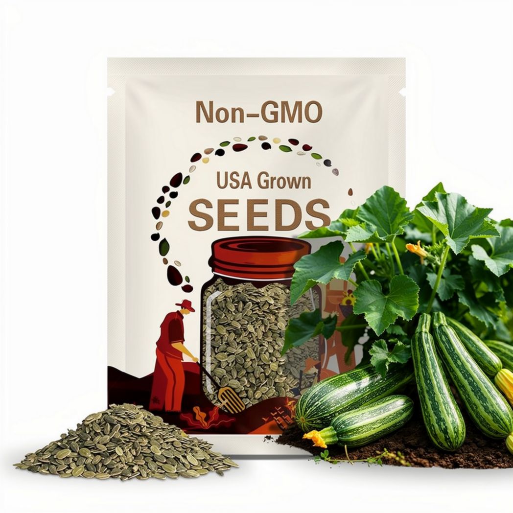 Gadzukes Zucchini Squash Seeds: USA Garden Planting, Non-GMO