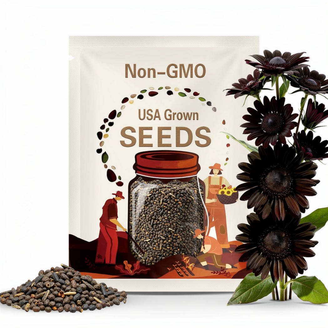 Black Magic Sunflower Seeds, Helianthus Annuum HA0215