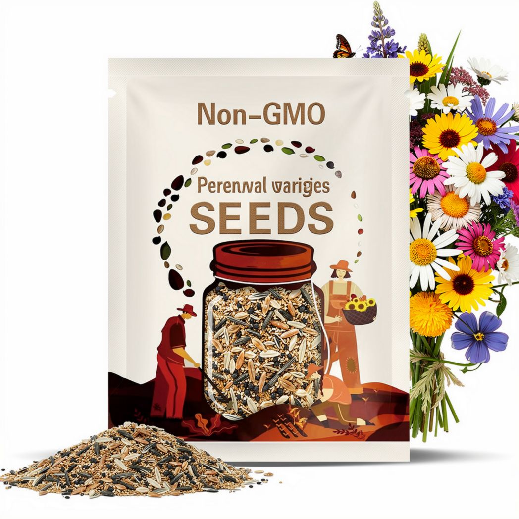16 Perennial Wildflower Seeds Mix: Non-GMO Heirloom Garden